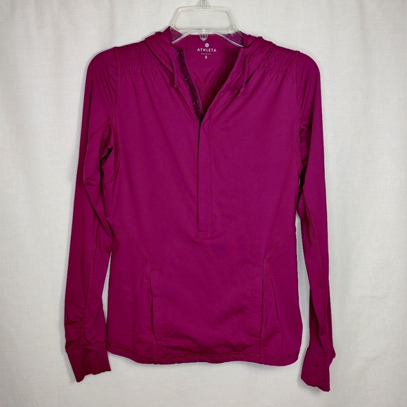 Athleta Hooded Long Sleeve Lightweight Pullover Sm - Picture 2 of 10